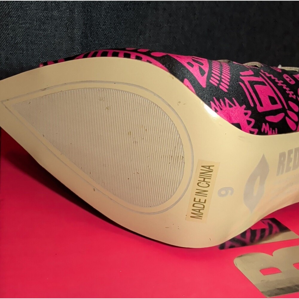 RedKiss Summerdance High Heels Size 9 Pink Black Caged Booties Stiletto Boxed - Picture 11 of 16